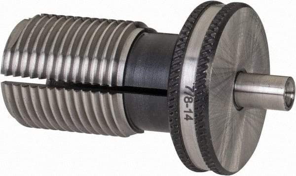 GF Gage - 7/8-14 UNF, 1/2 Inch Thread, Tapped Hole Location Gage - 1-1/8 Inch Head Diameter - Industrial Tool & Supply