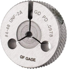 GF Gage - 4-48 Go Single Ring Thread Gage - Class 2A - Industrial Tool & Supply