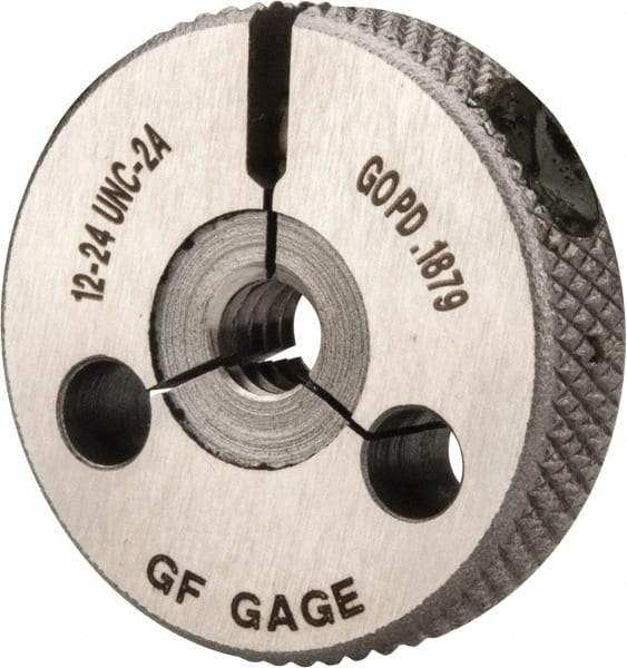 GF Gage - 12-24 Go Single Ring Thread Gage - Class 2A - Industrial Tool & Supply