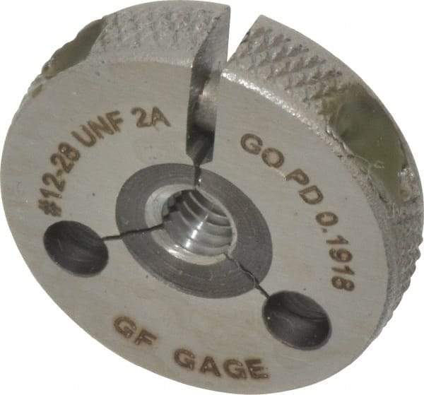 GF Gage - 12-28 Go Single Ring Thread Gage - Class 2A - Industrial Tool & Supply