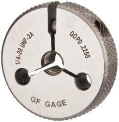 GF Gage - 1/4-28 Go Single Ring Thread Gage - Class 2A - Industrial Tool & Supply