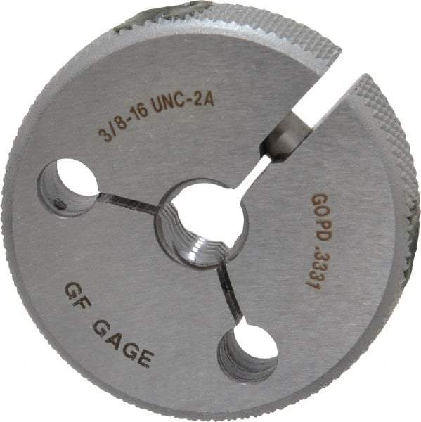 GF Gage - 3/8-16 Go Single Ring Thread Gage - Class 2A - Industrial Tool & Supply