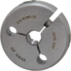 GF Gage - 3/8-16 Go Single Ring Thread Gage - Class 2A - Industrial Tool & Supply