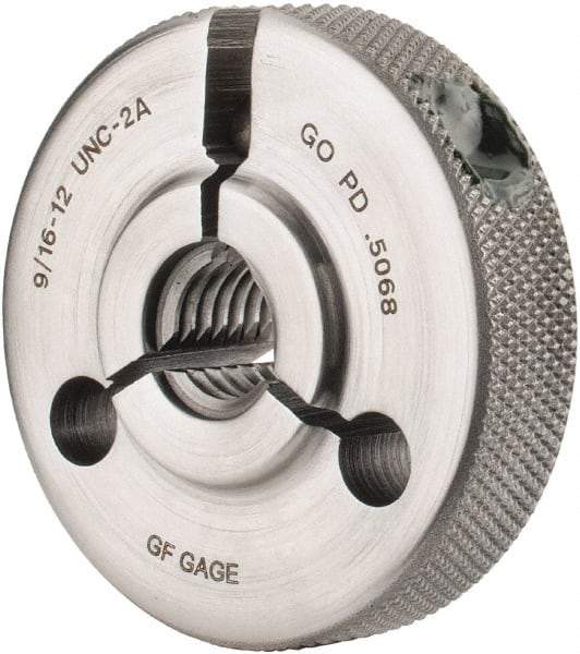 GF Gage - 9/16-12 Go Single Ring Thread Gage - Class 2A - Industrial Tool & Supply
