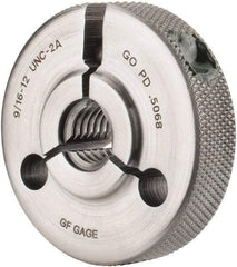 GF Gage - 9/16-12 Go Single Ring Thread Gage - Class 2A - Industrial Tool & Supply