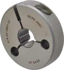 GF Gage - 5/8-24 Go Single Ring Thread Gage - Class 2A - Industrial Tool & Supply