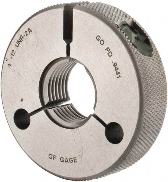 GF Gage - 1-12 Go Single Ring Thread Gage - Class 2A - Industrial Tool & Supply