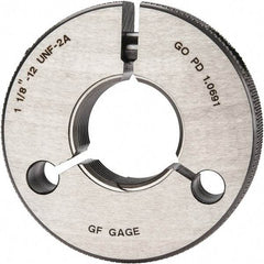 GF Gage - 1-1/8 - 12 Go Single Ring Thread Gage - Class 2A - Industrial Tool & Supply