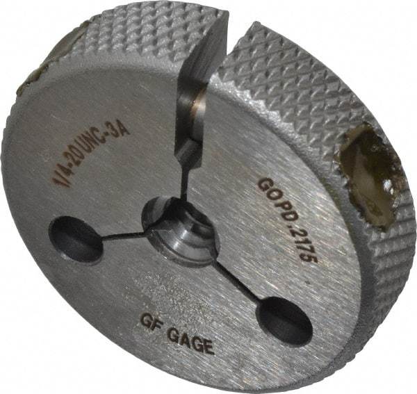 GF Gage - 1/4-20 Go Single Ring Thread Gage - Class 3A - Industrial Tool & Supply