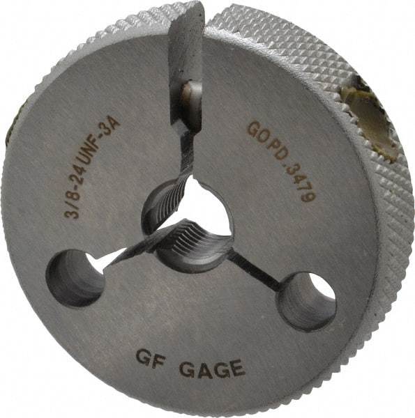 GF Gage - 3/8-24 Go Single Ring Thread Gage - Class 3A - Industrial Tool & Supply