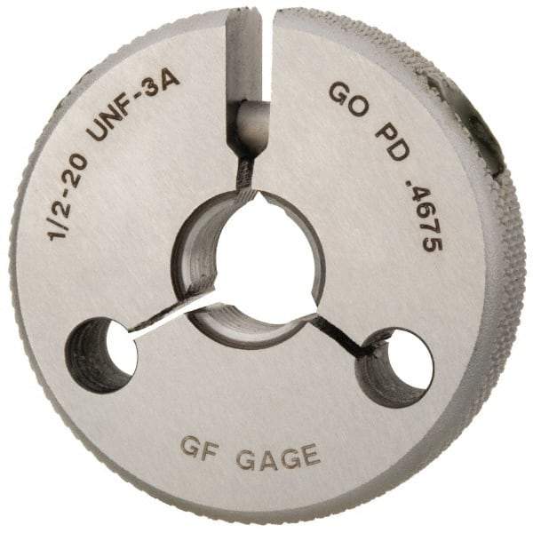 GF Gage - 1/2-20 Go Single Ring Thread Gage - Class 3A - Industrial Tool & Supply