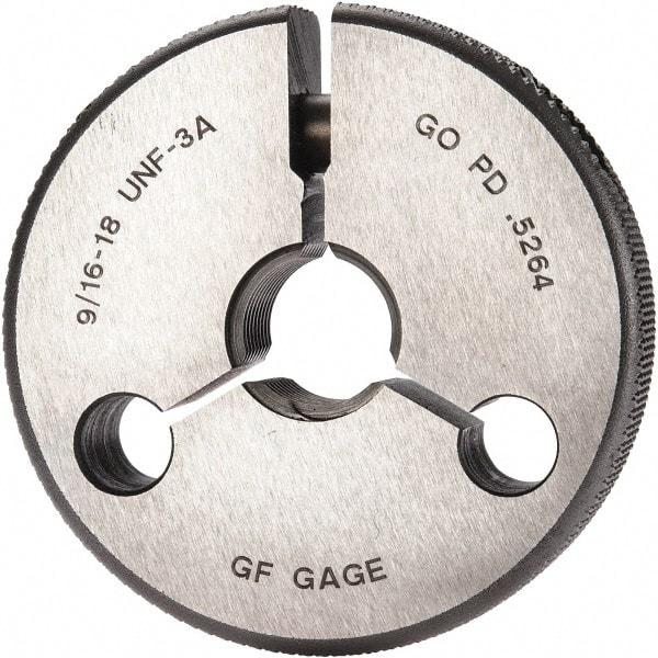 GF Gage - 9/16-18 Go Single Ring Thread Gage - Class 3A - Industrial Tool & Supply