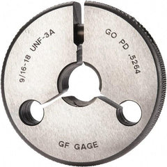 GF Gage - 9/16-18 Go Single Ring Thread Gage - Class 3A - Industrial Tool & Supply