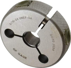 GF Gage - 9/16-24 Go Single Ring Thread Gage - Class 3A - Industrial Tool & Supply
