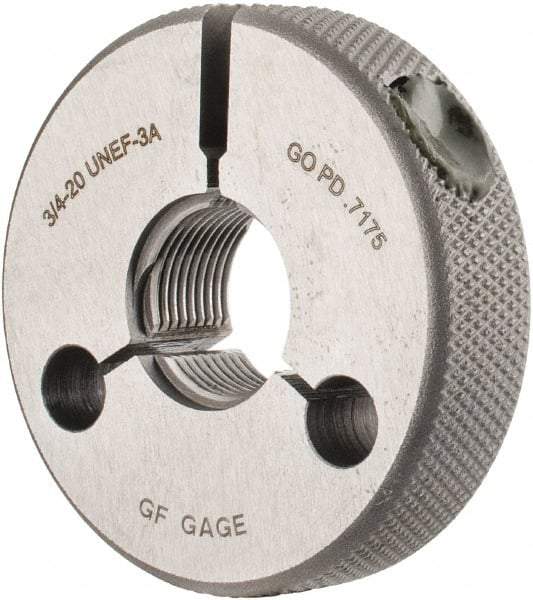 GF Gage - 3/4-20 Go Single Ring Thread Gage - Class 3A - Industrial Tool & Supply