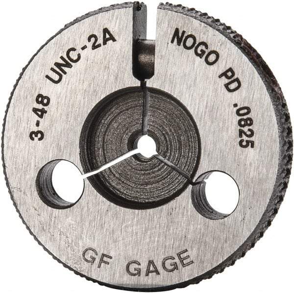 GF Gage - 3-48 No Go Single Ring Thread Gage - Class 2A - Industrial Tool & Supply