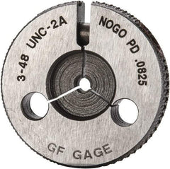 GF Gage - 3-48 No Go Single Ring Thread Gage - Class 2A - Industrial Tool & Supply