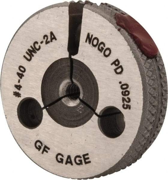 GF Gage - 4-40 No Go Single Ring Thread Gage - Class 2A - Industrial Tool & Supply