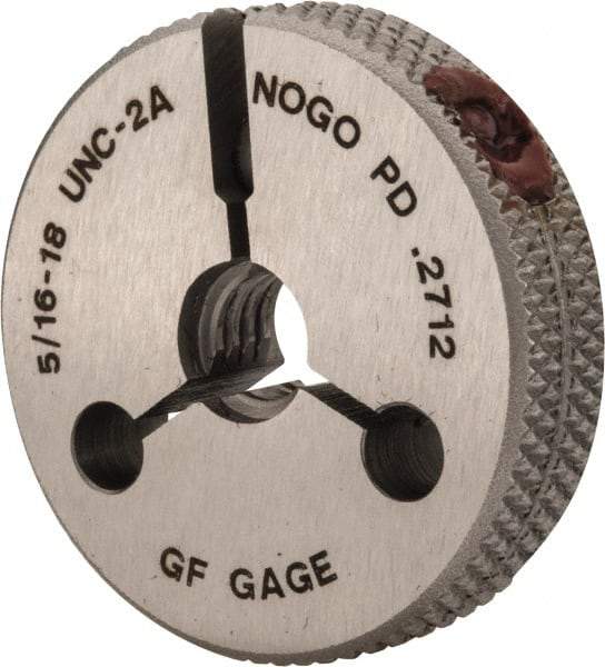 GF Gage - 5/16-18 No Go Single Ring Thread Gage - Class 2A - Industrial Tool & Supply