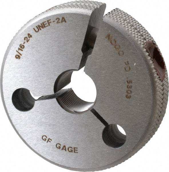GF Gage - 9/16-24 No Go Single Ring Thread Gage - Class 2A - Industrial Tool & Supply
