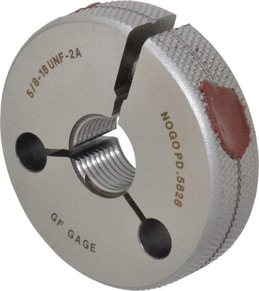 GF Gage - 5/8-18 No Go Single Ring Thread Gage - Class 2A - Industrial Tool & Supply