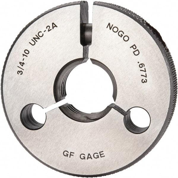 GF Gage - 3/4-10 No Go Single Ring Thread Gage - Class 2A - Industrial Tool & Supply