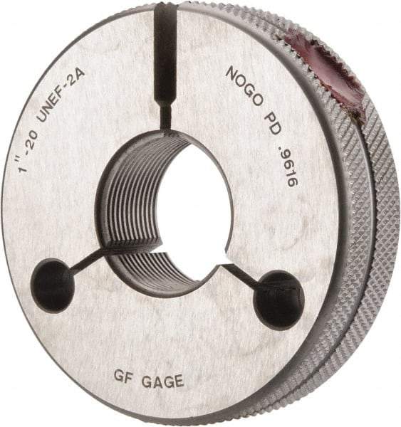 GF Gage - 1-20 No Go Single Ring Thread Gage - Class 2A - Industrial Tool & Supply
