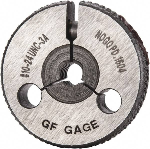 GF Gage - 10-24 No Go Single Ring Thread Gage - Class 3A - Industrial Tool & Supply
