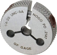 GF Gage - 1/4-20 No Go Single Ring Thread Gage - Class 3A - Industrial Tool & Supply