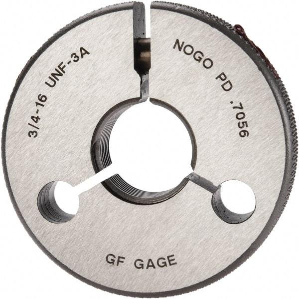 GF Gage - 3/4-16 No Go Single Ring Thread Gage - Class 3A - Industrial Tool & Supply