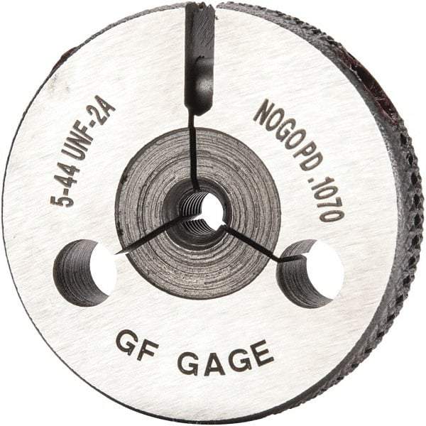 GF Gage - 5-44 Go/No Go Double Ring Thread Gage - Class 2A - Industrial Tool & Supply