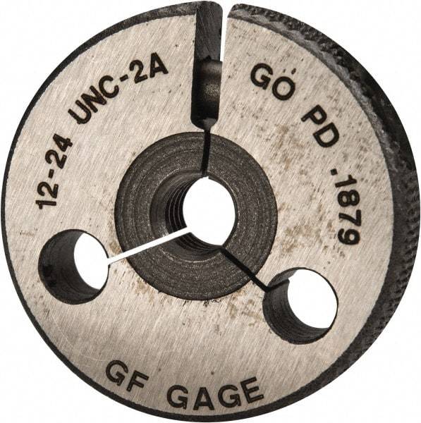 GF Gage - 12-24 Go/No Go Double Ring Thread Gage - Class 2A - Industrial Tool & Supply