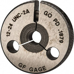 GF Gage - 12-24 Go/No Go Double Ring Thread Gage - Class 2A - Industrial Tool & Supply
