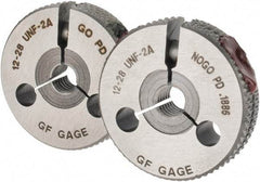 GF Gage - 12-28 Go/No Go Double Ring Thread Gage - Class 2A - Industrial Tool & Supply