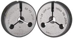 GF Gage - 1/4-28 Go/No Go Double Ring Thread Gage - Class 2A - Industrial Tool & Supply