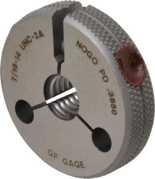 GF Gage - 7/16-14 Go/No Go Double Ring Thread Gage - Class 2A - Industrial Tool & Supply