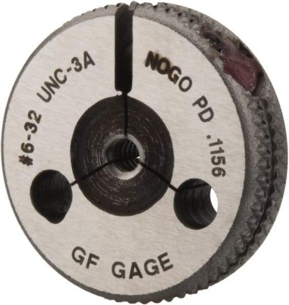 GF Gage - 6-32 Go/No Go Double Ring Thread Gage - Class 3A - Industrial Tool & Supply