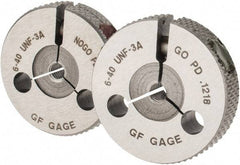 GF Gage - 6-40 Go/No Go Double Ring Thread Gage - Class 3A - Industrial Tool & Supply