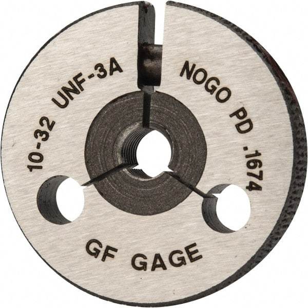 GF Gage - 10-32 Go/No Go Double Ring Thread Gage - Class 3A - Industrial Tool & Supply