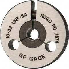 GF Gage - 10-32 Go/No Go Double Ring Thread Gage - Class 3A - Industrial Tool & Supply