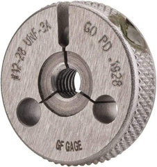 GF Gage - 12-28 Go/No Go Double Ring Thread Gage - Class 3A - Industrial Tool & Supply