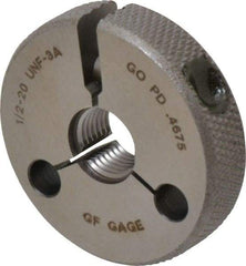 GF Gage - 1/2-20 Go/No Go Double Ring Thread Gage - Class 3A - Industrial Tool & Supply