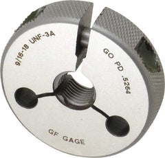 GF Gage - 9/16-18 Go/No Go Double Ring Thread Gage - Class 3A - Industrial Tool & Supply