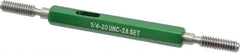 GF Gage - 1/4-20 Go/No Go Truncated Taperlock Thread Setting Plug Gage - Class 2A, Size 1 Handle, Steel - Industrial Tool & Supply