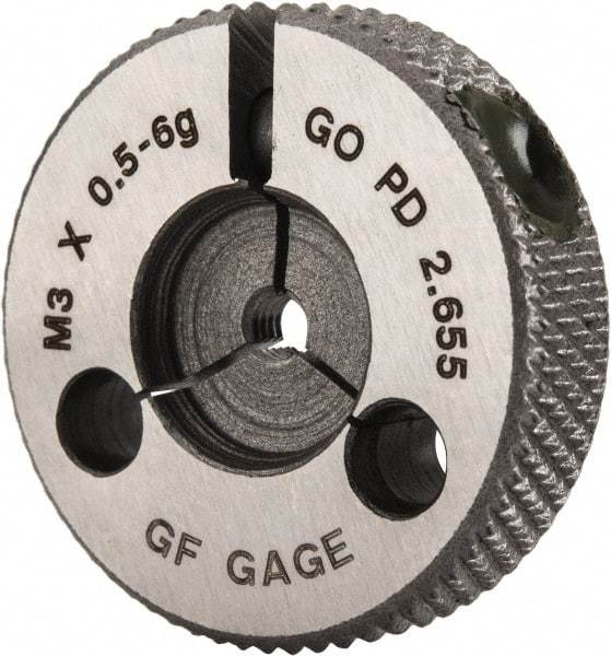 GF Gage - M3x0.5 Go Single Ring Thread Gage - Class 6G - Industrial Tool & Supply