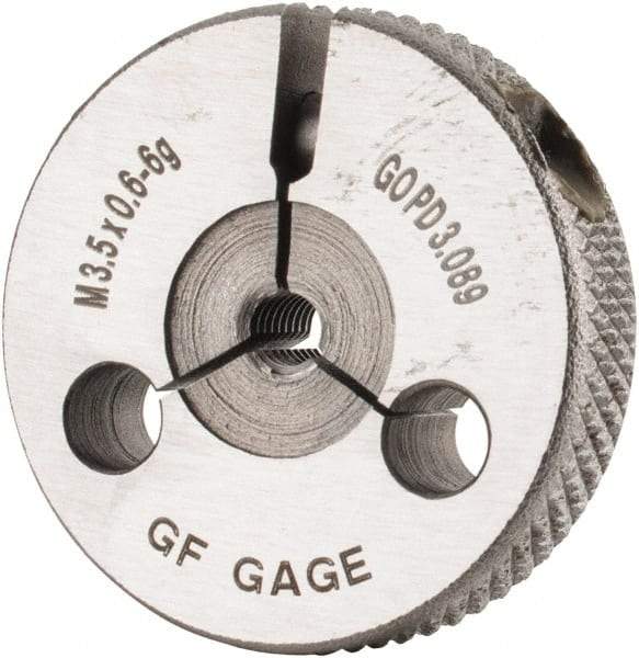 GF Gage - M3.5x0.6 Go Single Ring Thread Gage - Class 6G - Industrial Tool & Supply