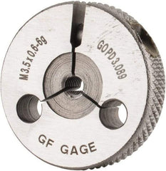 GF Gage - M3.5x0.6 Go Single Ring Thread Gage - Class 6G - Industrial Tool & Supply