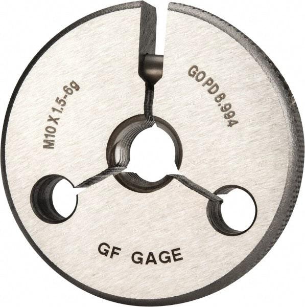 GF Gage - M10x1.5 Go Single Ring Thread Gage - Class 6G - Industrial Tool & Supply
