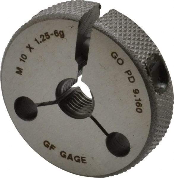 GF Gage - M10x1.25 Go Single Ring Thread Gage - Class 6G - Industrial Tool & Supply
