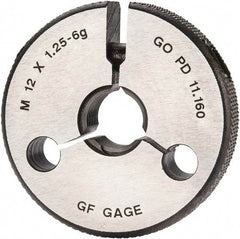 GF Gage - M12x1.25 Go Single Ring Thread Gage - Class 6G - Industrial Tool & Supply